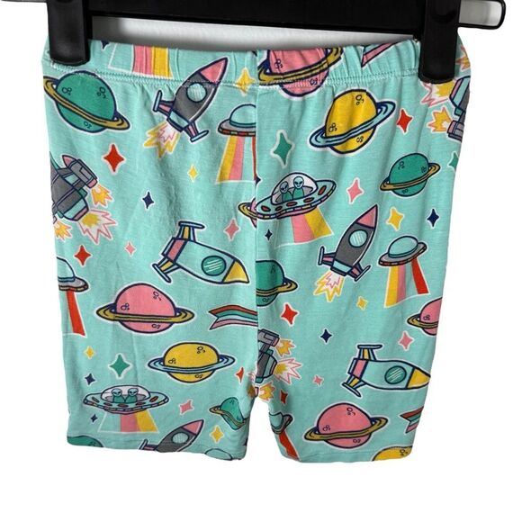 Posh Peanut Alien UFO Space Print Two Piece Bamboo Pajama Set - Picture 6 of 7